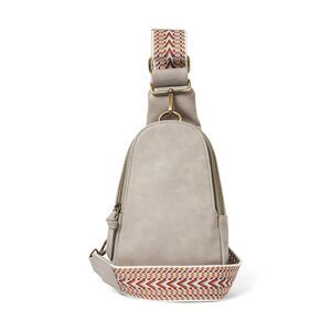 Anthropologie Urban Originals Liberty Crossbody Sling Bag Gray Guitar Strap
